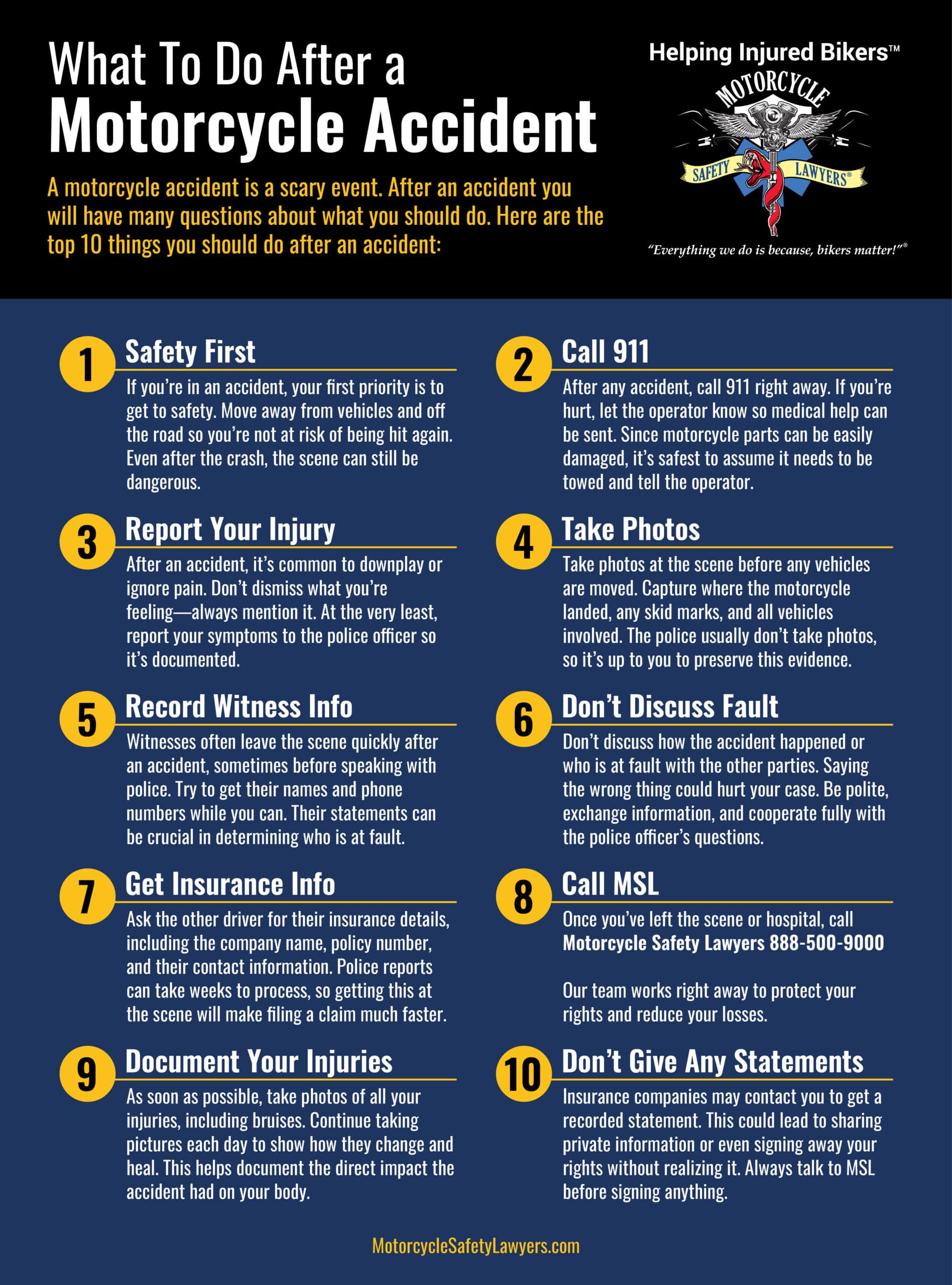 Immediate Actions After a Motorcycle Accident