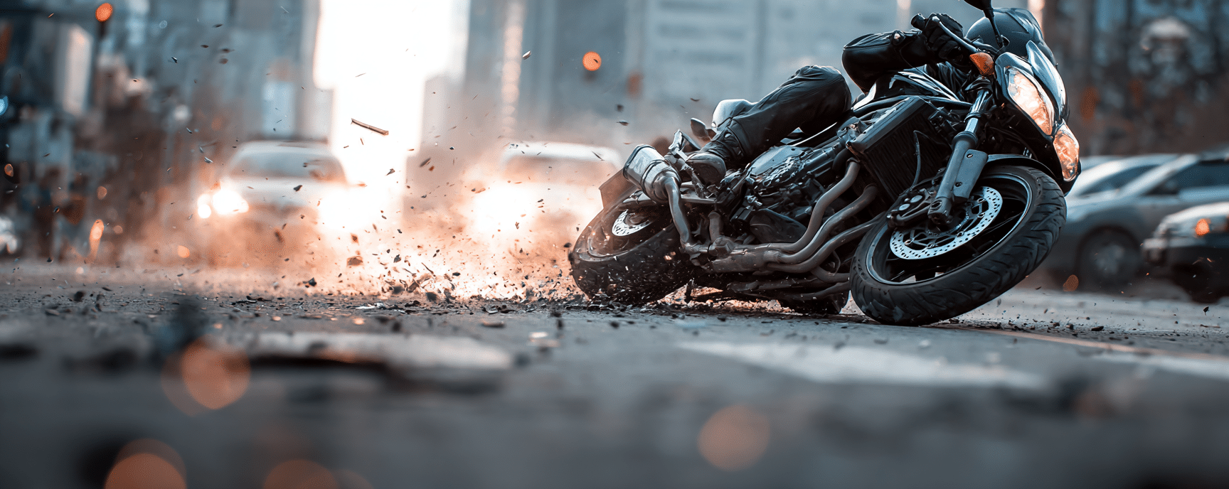 Rider driving a superbike dangerously in Chicago